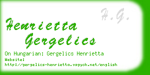 henrietta gergelics business card